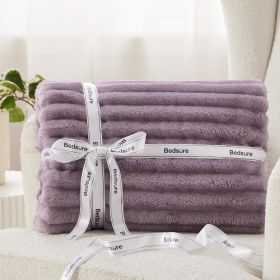 GentleSoft Light Purple Throw Blanket for Couch