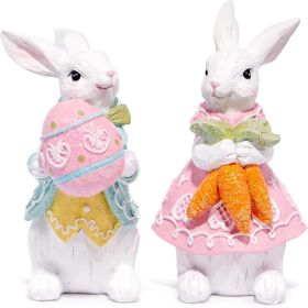 Easter Bunny Couple Decor Spring Easter Rabbit Decor