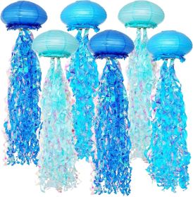 Blue Jellyfish Paper Lanterns - Under the Sea Birthday & Theme