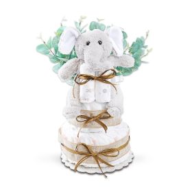 Wild About Baby Two-Tier Diaper Cake Gift
