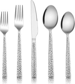 Hammered Silverware Cultry Set