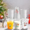 100 Pack Christmas Plastic Disposable Christmas Party Cups