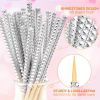 Silver Candy Apple Sticks, 26Pcs Bling Caramel Apple