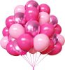 Pink Balloons, 67pcs 12 Inch Hot Pink Balloons, Birthday