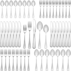 Silverware Set 50 Piece Stainless Set Silverware Utensils