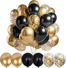12inch Black Balloon Gold Confetti Balloon, Parties