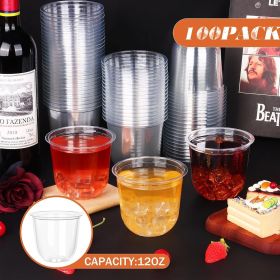 Disposable Stemless Glasses 12oz Crystal Plastic Wine Glasses