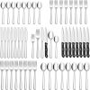 48-Piece Silverware Set with Steak Knives Stainless Steel