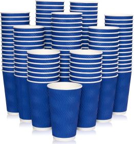120 Pack 16 oz Paper Coffee Cups, Disposable Beverage Cups