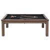 7ft Pool Table Combo Set, 3-in-1 Multi Game Billiards Tables with Dining Top and Ping Pong, 2 Benches for Storage and Accessories
