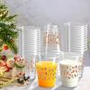 Christmas Clear Plastic Cups 12 Oz Gingerbread Men