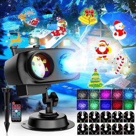 Christmas Projector Lights Outdoor, 10HD Slides&10 Colors