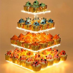 4 Tier Cupcake Stand Acrylic Tower Display