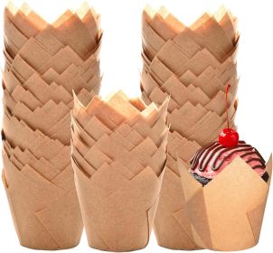 Natural Tulip Cupcake Liners for Baking 200 Cups