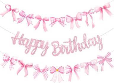 Bow Happy Birthday Banners Theme
