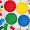 48Pcs Building Birthday Party Paper Plates for Themed Party