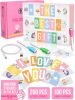 Pink Cinema Light Box with 312 Letters Emojis & 3 Markers Led Light Box for Home & Pink Room Decor Premium Light Up Letter Board Best Gift Idea for Wo