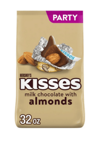 Hershey's Kisses Milk Chocolate with Almonds Candy