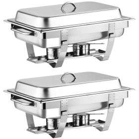 9 Quart 2 Packs Chafing Dish Chafer Dishes Buffet Set