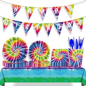 Tie Dye Party Supplies Birthday Dinnerware