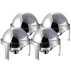 SOGA 4X 6L Round Chafing Stainless Steel Food Warmer