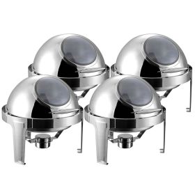 SOGA 4X 6L Round Chafing Stainless Steel Food Warmer