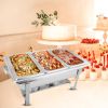 SOGA 3L Stainless Steel Triple Tray Chafing Dish