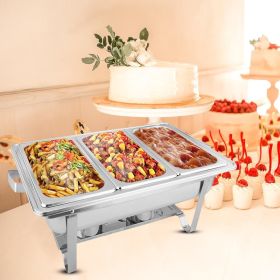 SOGA 3L Stainless Steel Triple Tray Chafing Dish