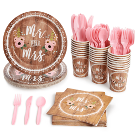 Bridal Shower Plates, Napkins, Cups, and Cutlery