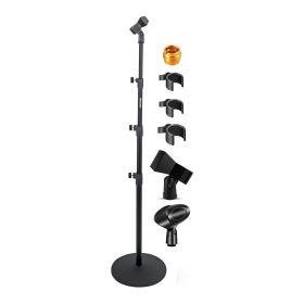 5Core Mic Stand Floor Adjustable Universal Heavy Duty Microphone Stands Round Base Soporte De micrófono - MS RBL 3T