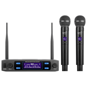Supersonic VHF Dual Channel Wireless Microphone, Carry Case