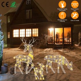 3 Sets of Reindeer Lighted 2D Christmas Decoration