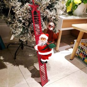 Christmas Ornaments Gift Electric Climbing Ladder Santa Doll