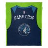 Official NBA  Jersey Personalized Silk feel  Blanket -  Timberwolves