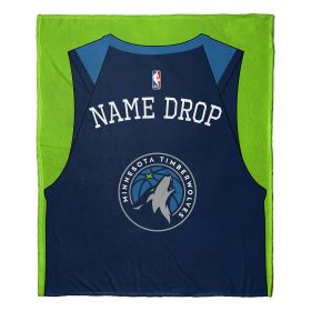 Official NBA  Jersey Personalized Silk feel  Blanket -  Timberwolves