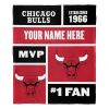 Official NBA Colorblock Silk Touch Throw Blanket - Chicago Bulls
