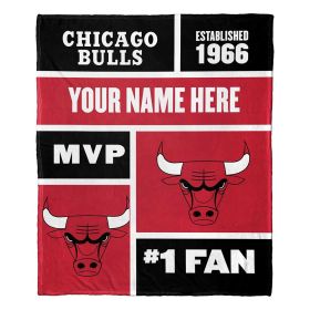 Official NBA Colorblock Silk Touch Throw Blanket - Chicago Bulls