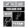 OFFICIAL NBA Colorblock Silk Throw Blanket San Antonio Spurs