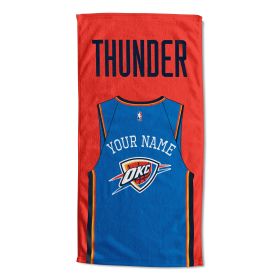 NBA jersey personalized beach towel - Oklahoma City Thunder