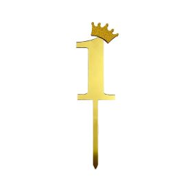 12pcs Number 1 Crown Cake Topper