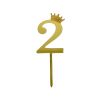 12pcs Number 2 Crown Cake Topper