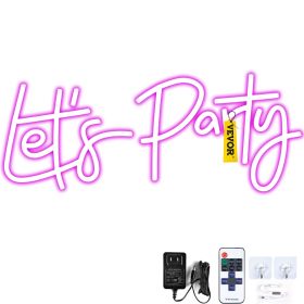 VEVOR Let's Party Neon for Sign for Wall Decor