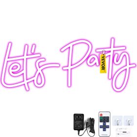 VEVOR Let's Party Neon Sign for Wall Decor