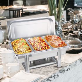 SOGA Triple Tray Stainless Steel Chafing Catering Dish