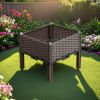 SOGA 40cm Raised Planter Box Vegetable Herb Flower Outdoor Plastic Plants Garden Bed with Legs