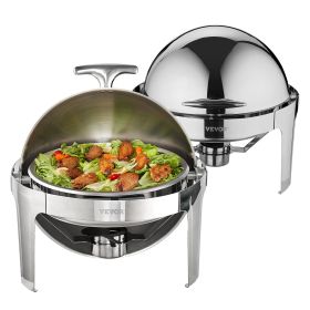 VEVOR Roll Top Chafing Dish Buffet Set, 6 Qt 2 Pack