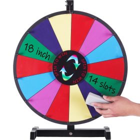 VEVOR 18 inch Spinning Prize Wheel, 14 Slots Tabletop Spinner
