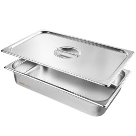 4 Pack Hotel Pans, Full Size Anti-Jam Steam Pan