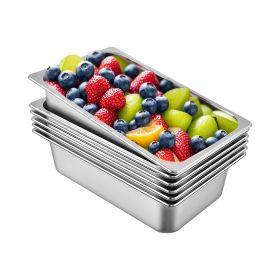 VEVOR 6 Pack Steam Table Pans 20.9 x 12.8 x 5.9 Inch Deep
