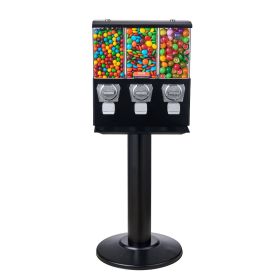 VEVOR Gumball Machine with Stand Vending Coin Bank Vintage Candy Dispenser Black